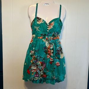 Free People Turquoise Floral Dress Size 6